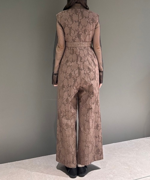 ANDRESD(アンドレスド)の「ボンディングレースオールインワンドレス / bonding lace all-in-one dress(パンツドレス・レディース・ブルーグレー/カーキ/ブラック・S/L/M)」の20枚目の写真