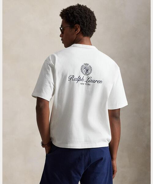 LAUREN/ダブル RALPH RL DOUBLE ホワイト/サイズM グラフィックTシャツ RRL アール ローレン通販 ラルフ エル トップス