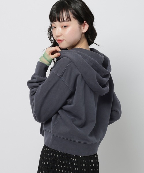 niko and...(ニコアンド)の「カンガルーポケダブルジップパーカー(パーカー・レディース・ネイビー/ライトグレー・LARGE/MEDIUM)」の2枚目の写真
