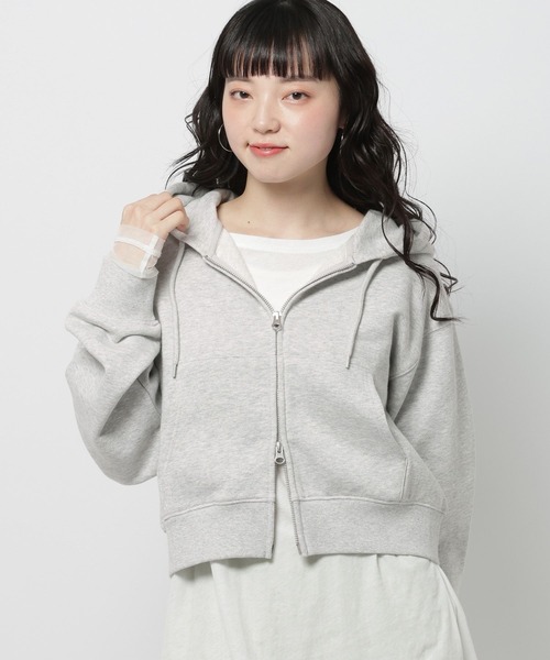 niko and...(ニコアンド)の「カンガルーポケダブルジップパーカー(パーカー・レディース・ネイビー/ライトグレー・LARGE/MEDIUM)」の5枚目の写真