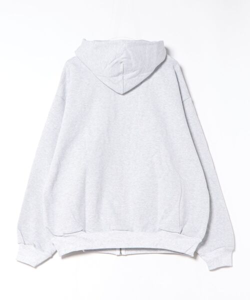 LOS ANGELES APPAREL（ロサンゼルスアパレル）の「【Los Angeles Apparel/ロサンゼルスアパレル】14オンス ヘビーフリース ジップアップ フードパーカー L-HF10（パーカー・メンズ・杢グレー/ブラック・X-LARGE/LARGE/MEDIUM）」の13枚目の写真