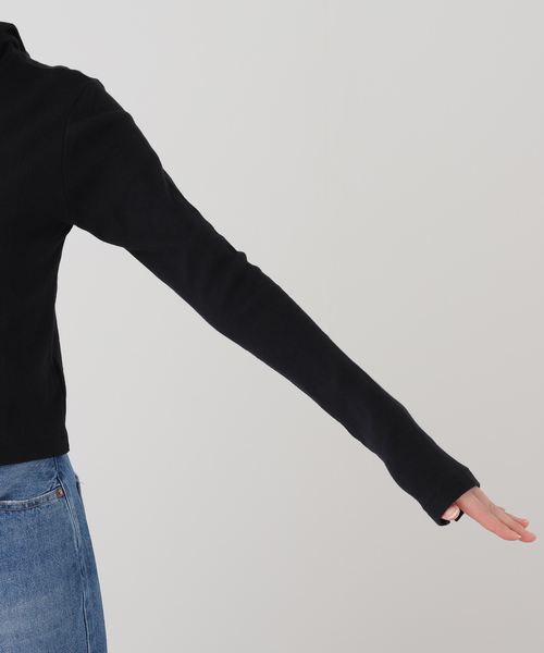 OUTDOOR PRODUCTS（アウトドアプロダクツ）の「miller Prib Hoodie cardigan（Tシャツ/カットソー・レディース・グレー/チャコールグレー/ブラック・FREE）」の6枚目の写真