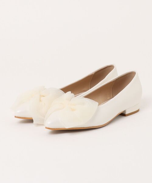 TONAL（トーナル）の「オーガンリボンパンプス（パンプス・レディース・ブラック/オフホワイト・M/L/S）」の2枚目の写真