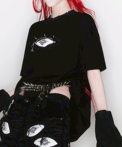 UNIZ(ユニズ)の「【UNIZ】Monster Zip Eye T-Shirt / 【ユニズ】ジップアイ半袖Tシャツ(Tシャツ/カットソー・メンズ・ブラック・02/01)」の20枚目の写真