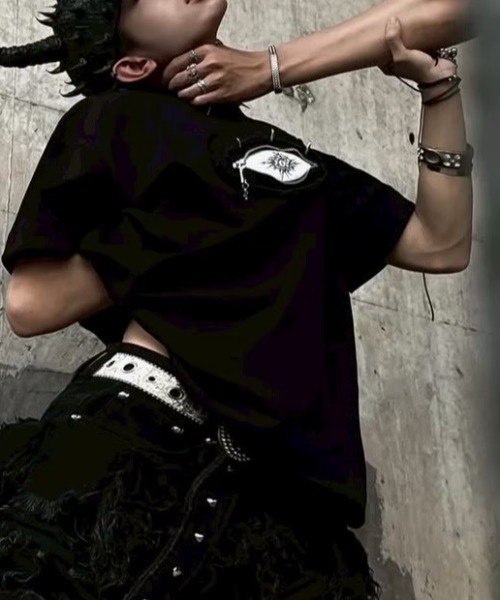 UNIZ(ユニズ)の「【UNIZ】Monster Zip Eye T-Shirt / 【ユニズ】ジップアイ半袖Tシャツ(Tシャツ/カットソー・メンズ・ブラック・02/01)」の14枚目の写真