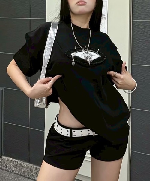 UNIZ(ユニズ)の「【UNIZ】Monster Zip Eye T-Shirt / 【ユニズ】ジップアイ半袖Tシャツ(Tシャツ/カットソー・メンズ・ブラック・02/01)」の9枚目の写真