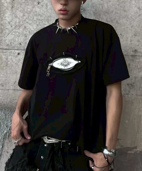 UNIZ(ユニズ)の「【UNIZ】Monster Zip Eye T-Shirt / 【ユニズ】ジップアイ半袖Tシャツ(Tシャツ/カットソー・メンズ・ブラック・02/01)」の15枚目の写真