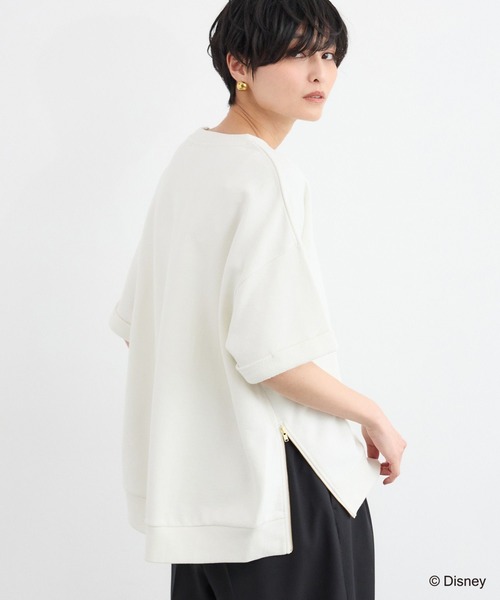 ＋81BRANCA（ハチイチブランカ）の「【『BABALOG』YouTubeご紹介アイテム】BARNYARDSTORM / ＋81BRANCA別注 / Mickey / Helloスウェット（Tシャツ/カットソー・レディース・ホワイト/ダークブラウン・FREE）」の6枚目の写真