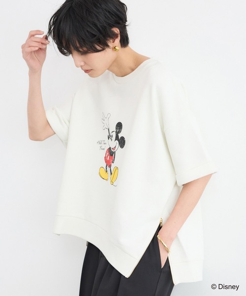 ＋81BRANCA（ハチイチブランカ）の「【『BABALOG』YouTubeご紹介アイテム】BARNYARDSTORM / ＋81BRANCA別注 / Mickey / Helloスウェット（Tシャツ/カットソー・レディース・ホワイト/ダークブラウン・FREE）」の10枚目の写真