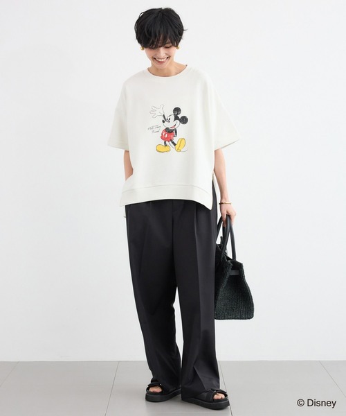 ＋81BRANCA（ハチイチブランカ）の「【『BABALOG』YouTubeご紹介アイテム】BARNYARDSTORM / ＋81BRANCA別注 / Mickey / Helloスウェット（Tシャツ/カットソー・レディース・ホワイト/ダークブラウン・FREE）」の13枚目の写真