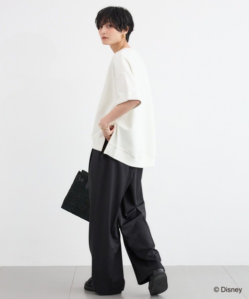 ＋81BRANCA（ハチイチブランカ）の「【『BABALOG』YouTubeご紹介アイテム】BARNYARDSTORM / ＋81BRANCA別注 / Mickey / Helloスウェット（Tシャツ/カットソー・レディース・ホワイト/ダークブラウン・FREE）」の15枚目の写真