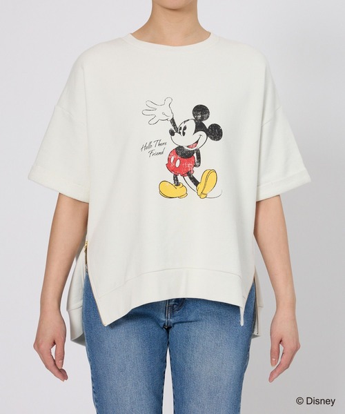 ＋81BRANCA（ハチイチブランカ）の「【『BABALOG』YouTubeご紹介アイテム】BARNYARDSTORM / ＋81BRANCA別注 / Mickey / Helloスウェット（Tシャツ/カットソー・レディース・ホワイト/ダークブラウン・FREE）」の21枚目の写真