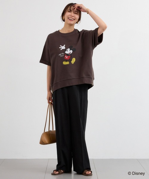 ＋81BRANCA（ハチイチブランカ）の「【『BABALOG』YouTubeご紹介アイテム】BARNYARDSTORM / ＋81BRANCA別注 / Mickey / Helloスウェット（Tシャツ/カットソー・レディース・ホワイト/ダークブラウン・FREE）」の16枚目の写真