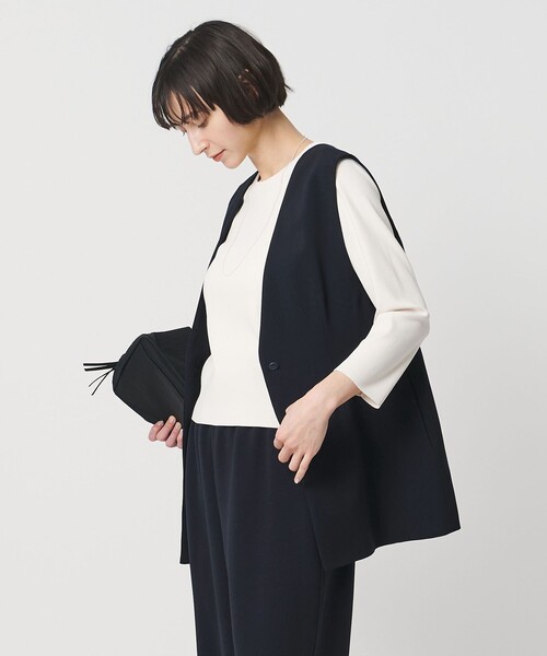 UNITED ARROWS（ユナイテッドアローズ）の「COMFY ベスト ‐防汚 UVカット ウォッシャブル‐（テーラードジャケット・レディース・ブラック/ネイビー・36/38）」の21枚目の写真