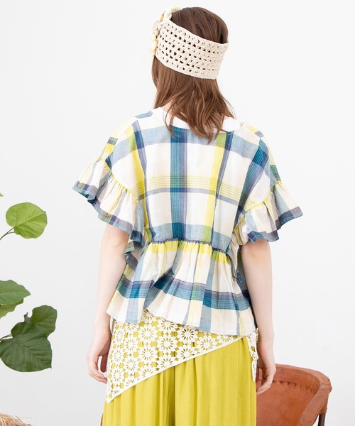 チャイハネ（チャイハネ）の「【チャイハネ】フラミナ手編みヘアバンド（ヘアバンド・レディース・ピンク/ホワイト・FREE）」の6枚目の写真