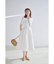 CELFORD（セルフォード）の「【UVカット】【洗える】ボウタイニットワンピース（ワンピース）」