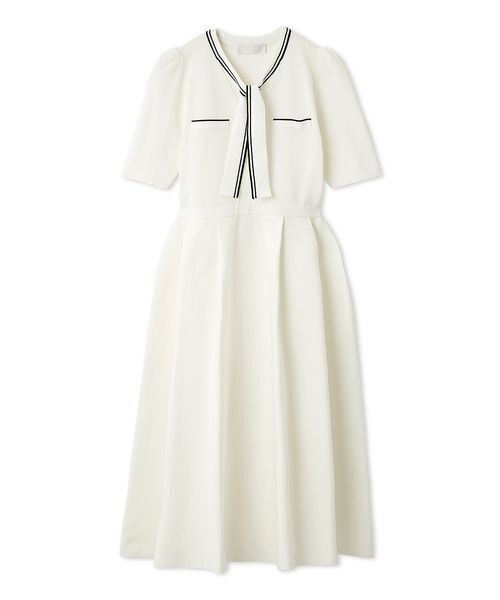 CELFORD（セルフォード）の「【UVカット】【洗える】ボウタイニットワンピース（ワンピース・レディース・ホワイト/グリーン/ダークネイビー・36/38）」の19枚目の写真
