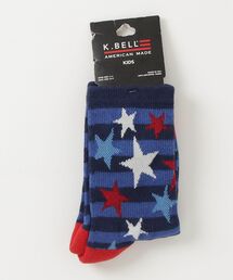 K.BELL（ケーベル）の「【SE1】【K.BELL/ケーベル】 KBKS 21 H014-01 STARS & STRIPES KIDS SOCKS（ソックス/靴下）」