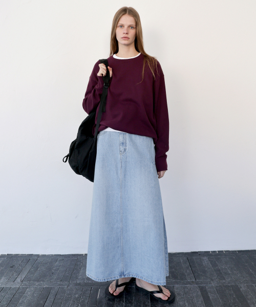 LEVAR(レバー)の「Trigger Pleated Denim Long Skirt - Light Blue(スカート・レディース・その他・MEDIUM/SMALL)」の3枚目の写真
