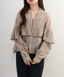 EGLANTINE（エグランティーヌ）の「EGLANTINE シアーフリルブルゾン長袖（ブルゾン）」