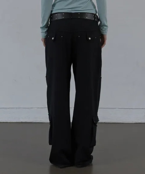 Ada.（エイダ）の「◇SETUPEXE◇ブランド直輸入正規品/ウエスタン スタッズ スラックス WESTERN STUDDED SLACKS（その他パンツ・レディース・チャコール/ブラック・M/S）」の6枚目の写真