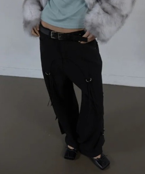 Ada.（エイダ）の「◇SETUPEXE◇ブランド直輸入正規品/ウエスタン スタッズ スラックス WESTERN STUDDED SLACKS（その他パンツ・レディース・チャコール/ブラック・M/S）」の12枚目の写真