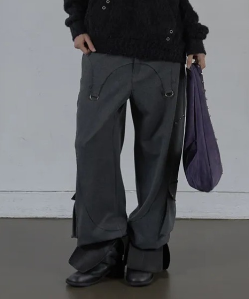 Ada.（エイダ）の「◇SETUPEXE◇ブランド直輸入正規品/ウエスタン スタッズ スラックス WESTERN STUDDED SLACKS（その他パンツ・レディース・チャコール/ブラック・M/S）」の8枚目の写真