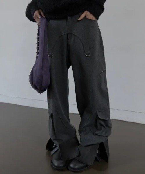 Ada.（エイダ）の「◇SETUPEXE◇ブランド直輸入正規品/ウエスタン スタッズ スラックス WESTERN STUDDED SLACKS（その他パンツ・レディース・チャコール/ブラック・M/S）」の14枚目の写真