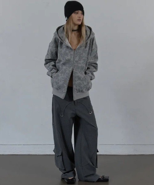 Ada.（エイダ）の「◇SETUPEXE◇ブランド直輸入正規品/ウエスタン スタッズ スラックス WESTERN STUDDED SLACKS（その他パンツ・レディース・チャコール/ブラック・M/S）」の15枚目の写真