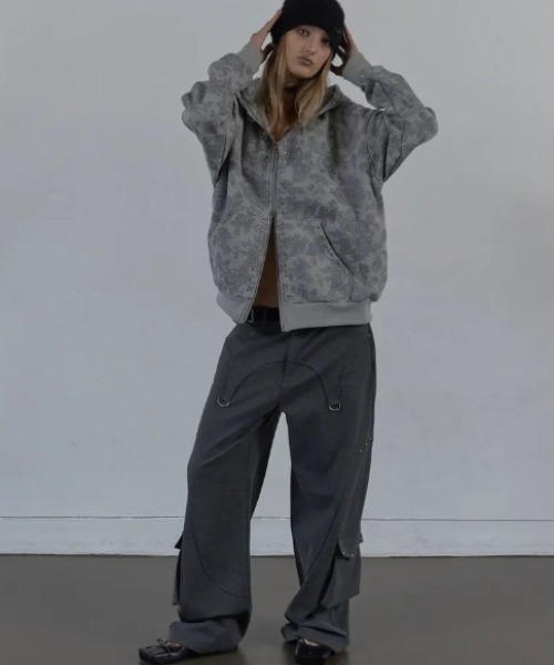 Ada.（エイダ）の「◇SETUPEXE◇ブランド直輸入正規品/ウエスタン スタッズ スラックス WESTERN STUDDED SLACKS（その他パンツ・レディース・チャコール/ブラック・M/S）」の11枚目の写真