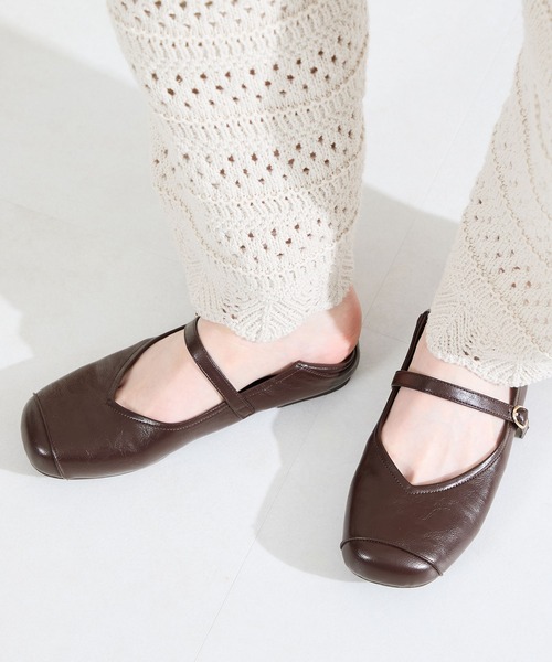 WA ORiental TRaffic（ダブルエーオリエンタルトラフィック）の「ソフト メリージェーン バブーシュ パンプス /62118（パンプス・レディース・ブラウン/ブラック・37/36/35/39/38/40）」の2枚目の写真
