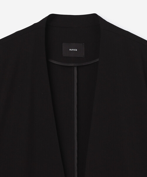 Bshop（ビショップ）の「eunoia | ノーカラージャケット WOMEN（ノーカラージャケット・レディース・ブラック・ONE）」の5枚目の写真