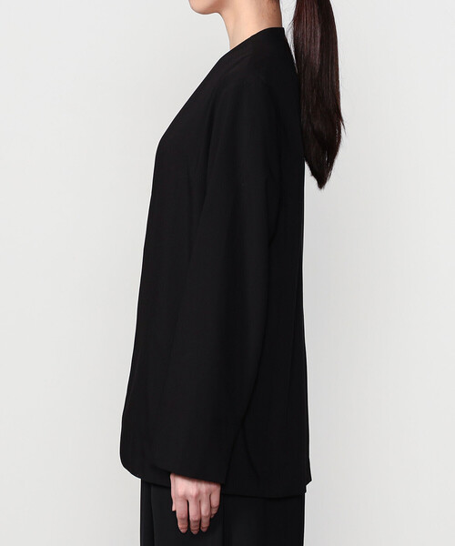 Bshop（ビショップ）の「eunoia | ノーカラージャケット WOMEN（ノーカラージャケット・レディース・ブラック・ONE）」の13枚目の写真