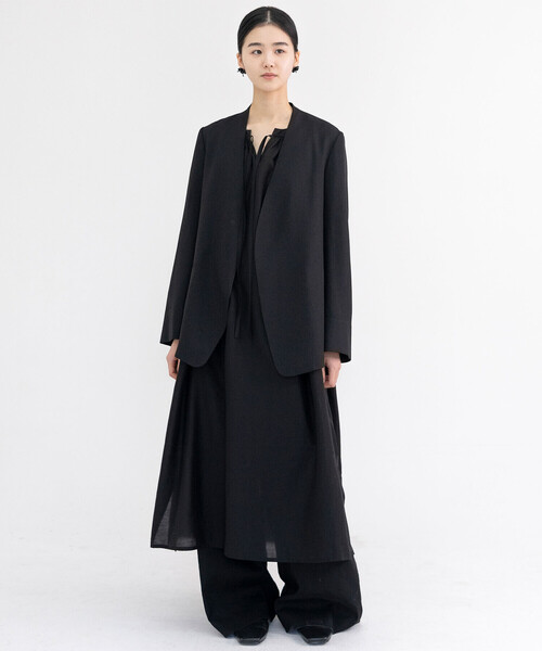 Bshop（ビショップ）の「eunoia | ノーカラージャケット WOMEN（ノーカラージャケット・レディース・ブラック・ONE）」の19枚目の写真