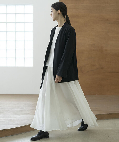 Bshop（ビショップ）の「eunoia | ノーカラージャケット WOMEN（ノーカラージャケット・レディース・ブラック・ONE）」の21枚目の写真