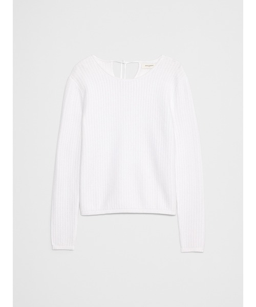BANANA REPUBLIC FACTORY STORE（バナナリパブリック ファクトリーストア）の「BANANA REPUBLIC FACTORY STORE　　テクスチャーステッチ タイバック セーター（ニット/セーター・レディース・ブラック/ホワイト・XS/L/M/S）」の7枚目の写真