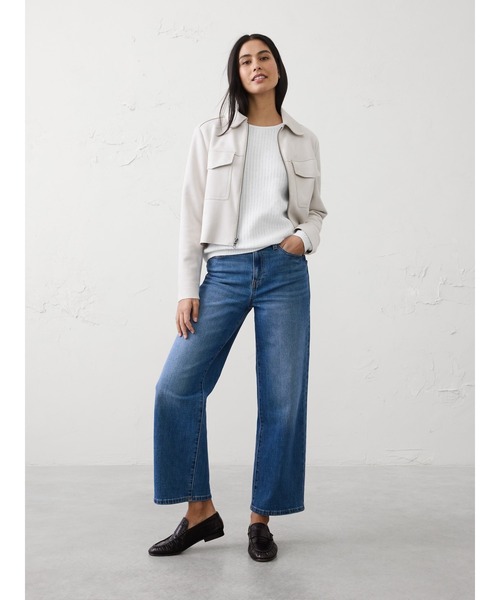 BANANA REPUBLIC FACTORY STORE（バナナリパブリック ファクトリーストア）の「BANANA REPUBLIC FACTORY STORE　　テクスチャーステッチ タイバック セーター（ニット/セーター・レディース・ブラック/ホワイト・XS/L/M/S）」の5枚目の写真
