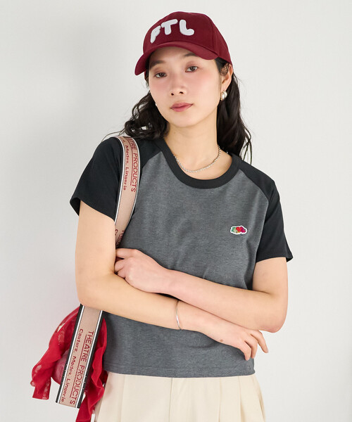 FREAK'S STORE(フリークスストア)の「FRUIT OF THE LOOM × FREAK'S STORE/フルーツオブザルーム 別注 ラグランミニTシャツ(Tシャツ/カットソー・レディース・ブラック/オフホワイト/チャコールグレー/ネイビー・フリ-)」の14枚目の写真