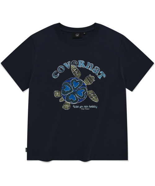 COVERNAT WOMAN(カバーナットウーマン)の「ウィメンズドゥードゥルタートルTシャツネイビー(Tシャツ/カットソー・レディース・その他・LARGE/WS/WM)」の2枚目の写真