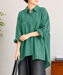 ゆったりロングシャツチュニック