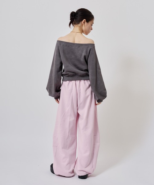 atmos pink(アトモスピンク)の「atmos pink Curve Sweat Pants / アトモス ピンク カーブ スウェット パンツ(スウェットパンツ・レディース・グレー/ピンク/チャコール・FREE)」の11枚目の写真