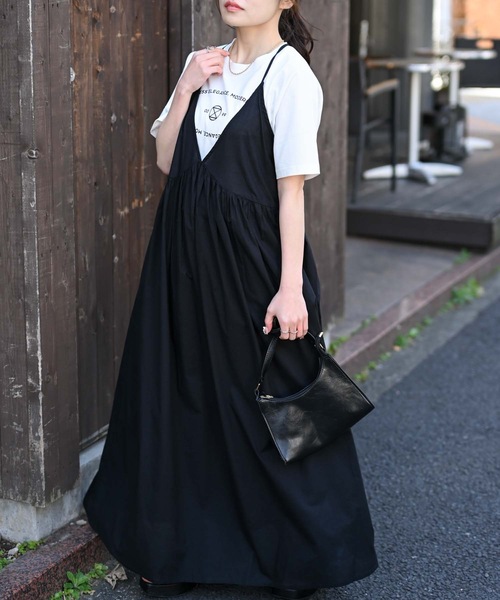 &HALF(アンドハーフ)の「【indian Cotton Collection】インド綿フレアキャミワンピース(ワンピース・レディース・レッド/グリーン/ブラック/ドット・M)」の1枚目の写真