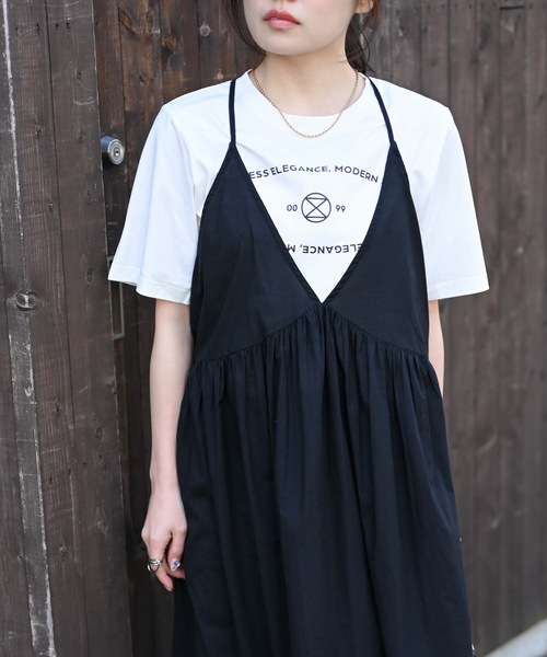 &HALF(アンドハーフ)の「【indian Cotton Collection】インド綿フレアキャミワンピース(ワンピース・レディース・レッド/グリーン/ブラック/ドット・M)」の5枚目の写真