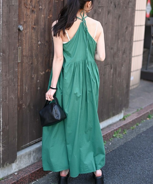 &HALF(アンドハーフ)の「【indian Cotton Collection】インド綿フレアキャミワンピース(ワンピース・レディース・レッド/グリーン/ブラック/ドット・M)」の8枚目の写真