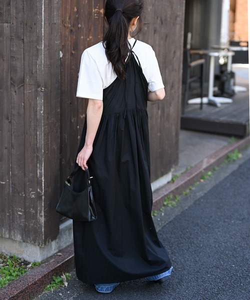 &HALF(アンドハーフ)の「【indian Cotton Collection】インド綿フレアキャミワンピース(ワンピース・レディース・レッド/グリーン/ブラック/ドット・M)」の9枚目の写真