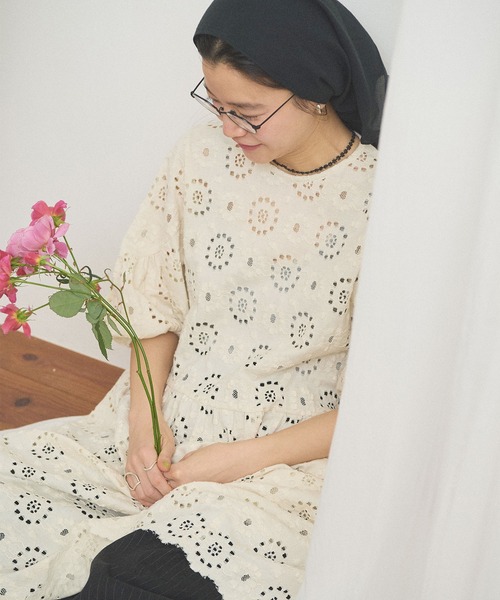 fig London(フィグロンドン)の「Agnes mini dress(ワンピース・レディース・ブラック/アイボリー・FREE)」の6枚目の写真