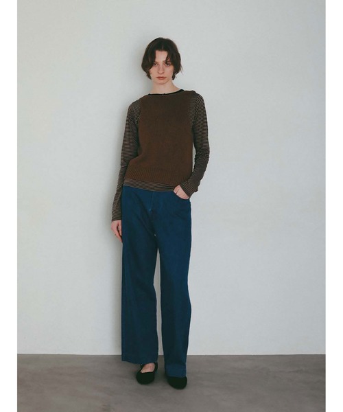 HER.(ハー)の「ルーズストレートデニム(その他パンツ・レディース・ホワイト/ダークインディゴブルー/ブラック・1/2)」の16枚目の写真