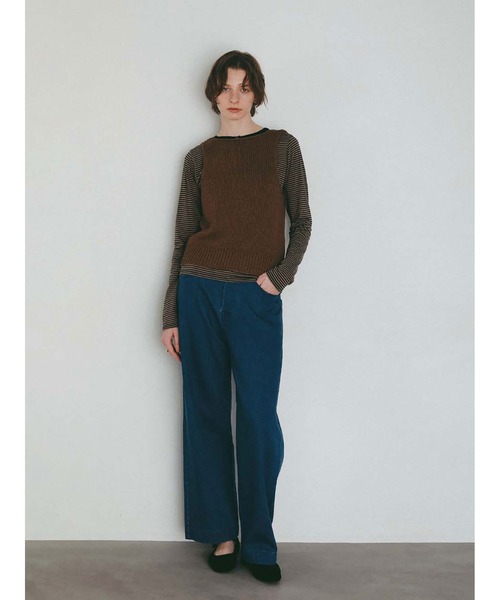 HER.(ハー)の「ルーズストレートデニム(その他パンツ・レディース・ホワイト/ダークインディゴブルー/ブラック・1/2)」の17枚目の写真