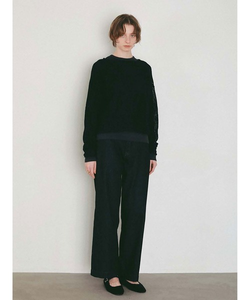 HER.(ハー)の「ルーズストレートデニム(その他パンツ・レディース・ホワイト/ダークインディゴブルー/ブラック・1/2)」の21枚目の写真