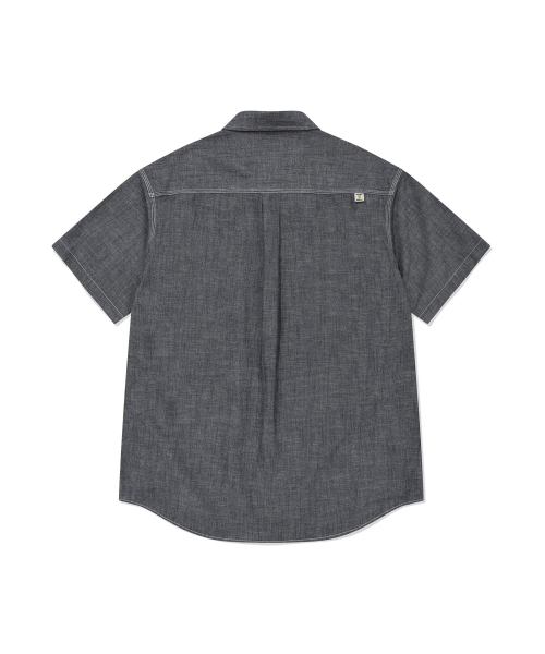 Wacky WiLLy(ワッキーウィリー)の「シャンブレー半袖シャツネイビー(シャツ/ブラウス・レディース・その他・SMALL/MEDIUM/LARGE/X-LARGE)」の3枚目の写真